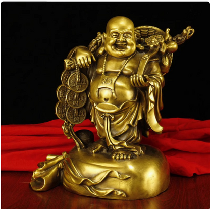 Gold Coin Bag Maitreya Buddha Laughing Buddha Craft Ornament