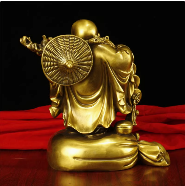 Gold Coin Bag Maitreya Buddha Laughing Buddha Craft Ornament