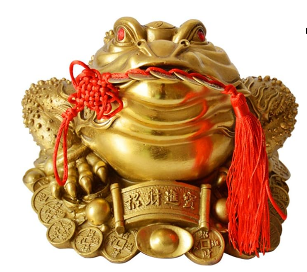 Wealth-attracting Golden Cicada Three-Legged Toad Shop Living Room Ornament.