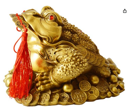 Wealth-attracting Golden Cicada Three-Legged Toad Shop Living Room Ornament.