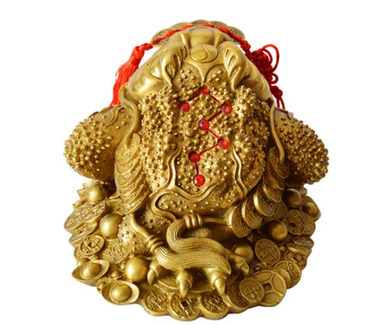 Wealth-attracting Golden Cicada Three-Legged Toad Shop Living Room Ornament.