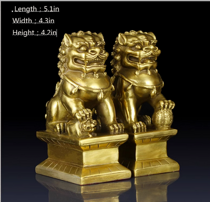 Beijing bronze lion pair home decor ornaments for the living room