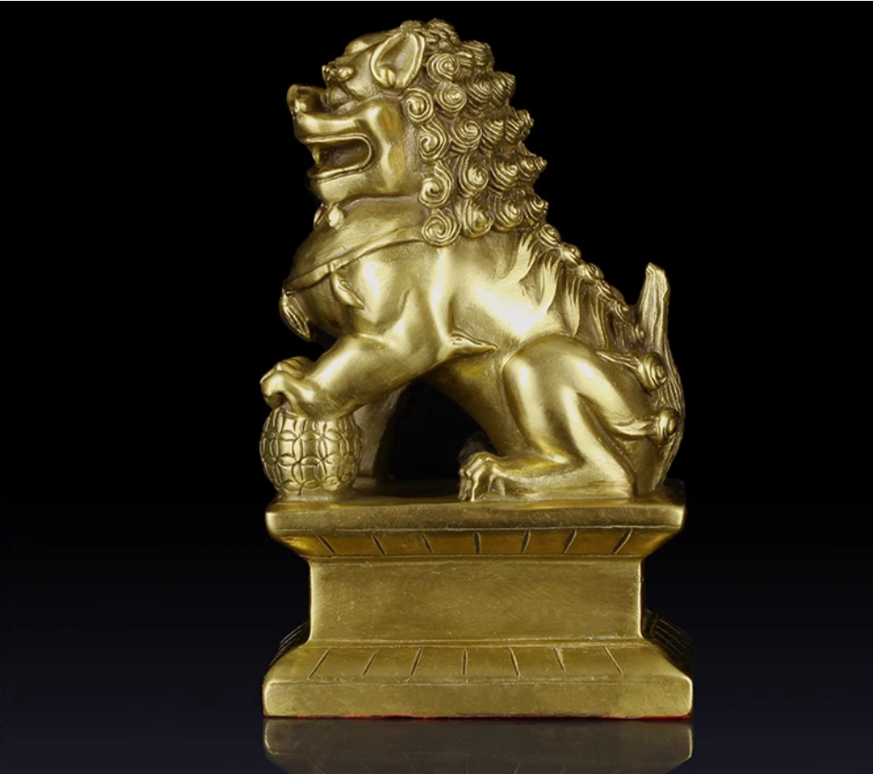 Beijing bronze lion pair home decor ornaments for the living room