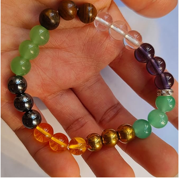 Natural Tiger Eye Stone Crystal Wealth Bracelet.